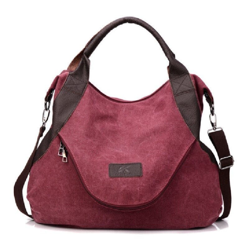 Sac Besace Fourre-Tout Souple Femme - FlexiChic Rouge