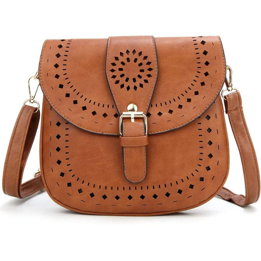 Sac Besace Pour Femme Camel - Luxe Pur