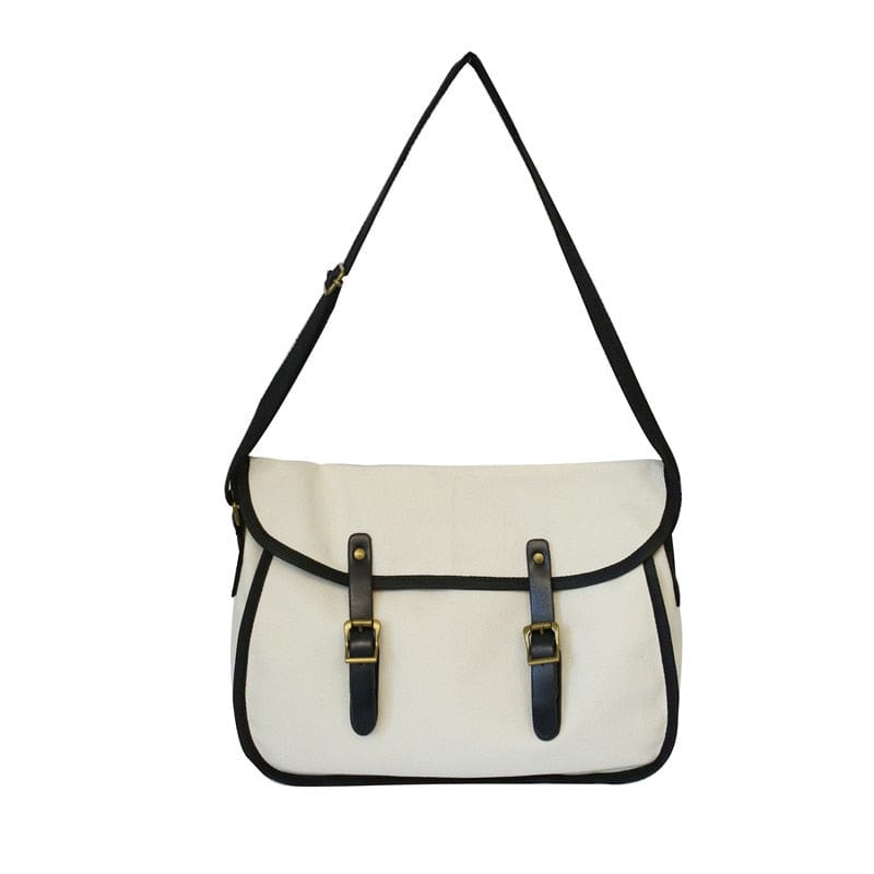 Sac Besace Tissu Femme Blanche - Blancélégance Blanc