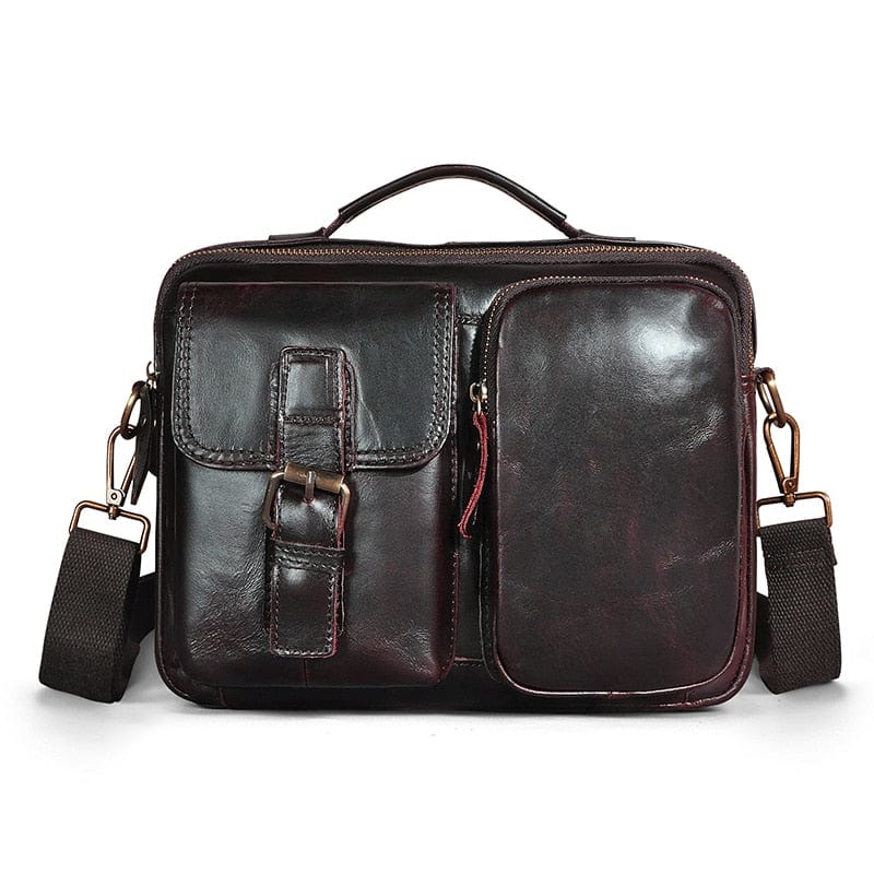 Sac Besace Vintege Marron Femme - ModaSac Noir / 22 x 9 x 28cm