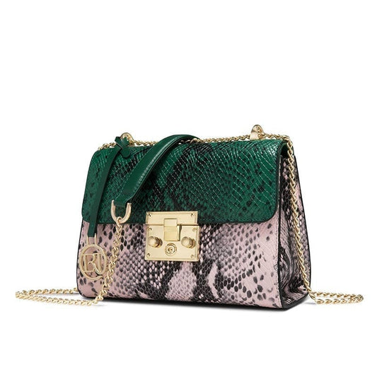 Sac Cuir Besace Femme Python - LuxePiel