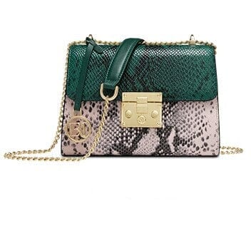 Sac Cuir Besace Femme Python - LuxePiel