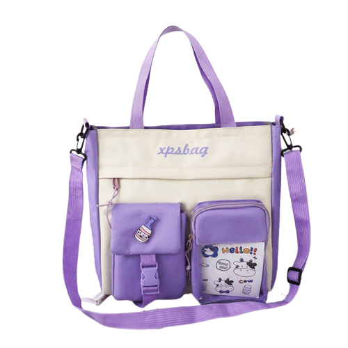 Sac Femme Besace Carre - Élégance Urbaine Violet