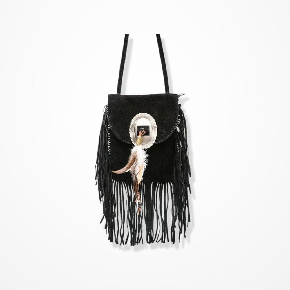 Sac Pochette Bandoulière Femme Cuir  Noir