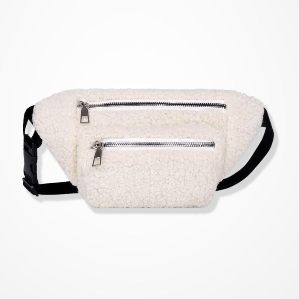 Sac Pochette Bandoulière Velours  Blanc