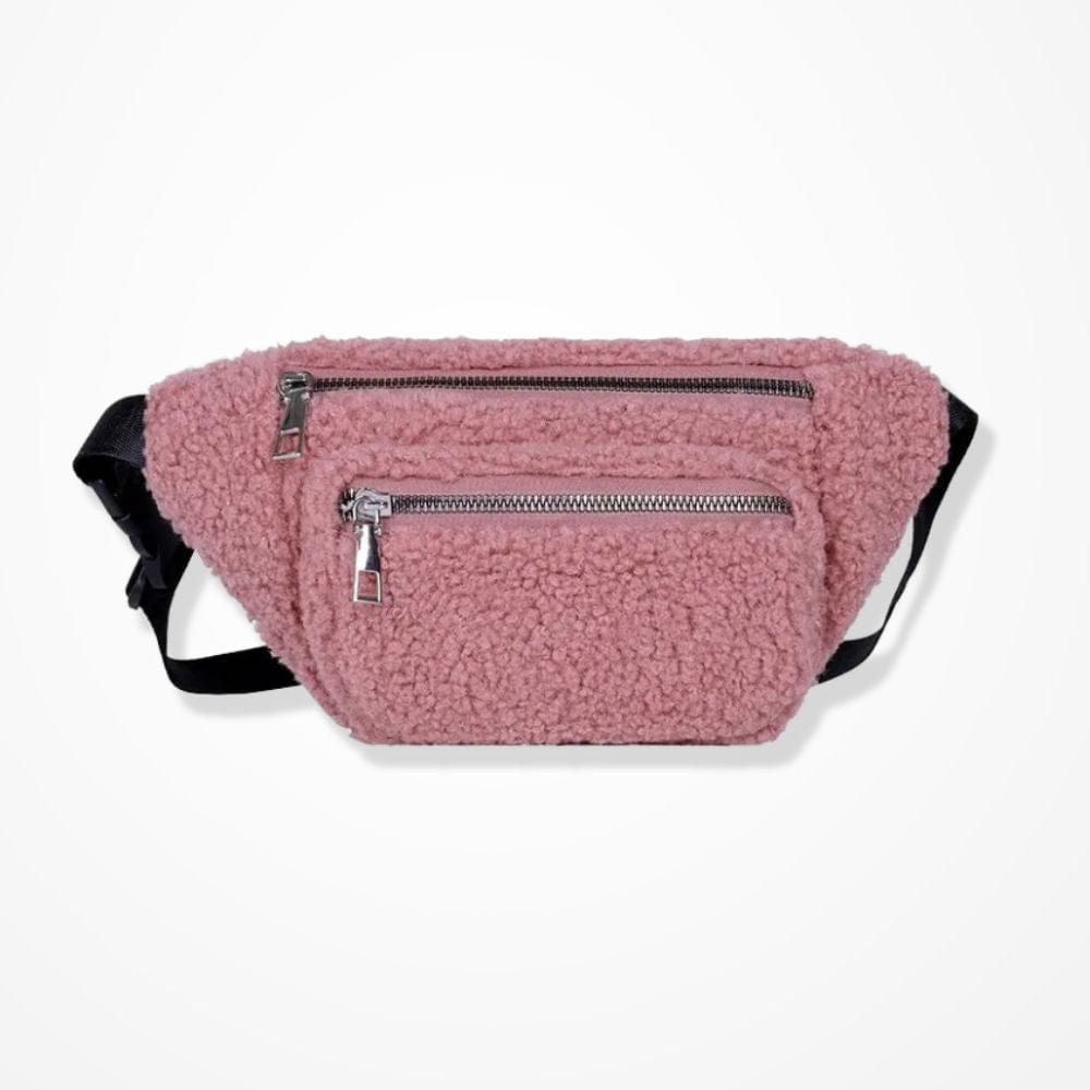 Sac Pochette Bandoulière Velours  Rose