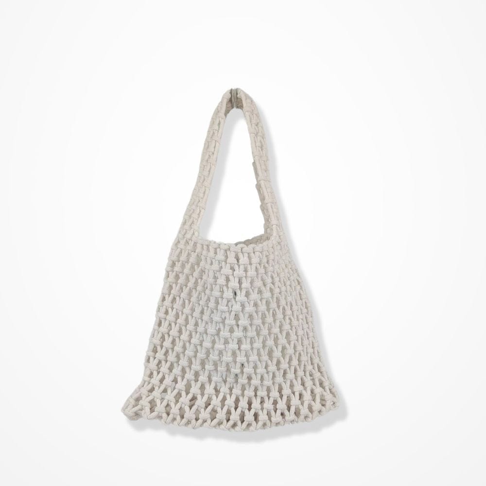 Sac Pochette Crochet  Beige