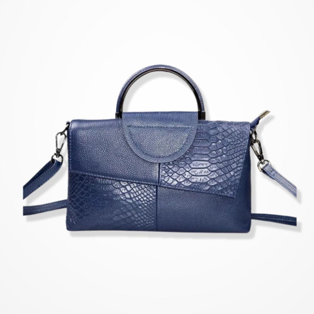 Sac Pochette Cuir Bandoulière  Bleu