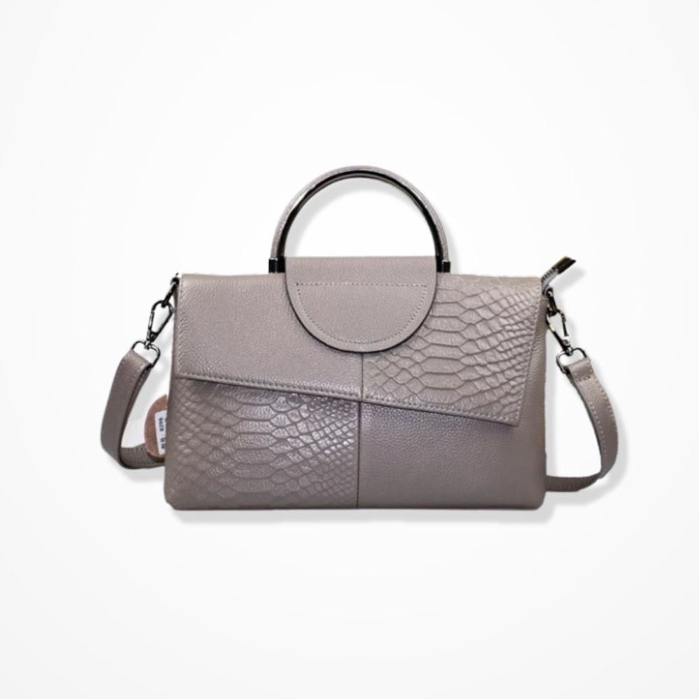 Sac Pochette Cuir Bandoulière  Gris