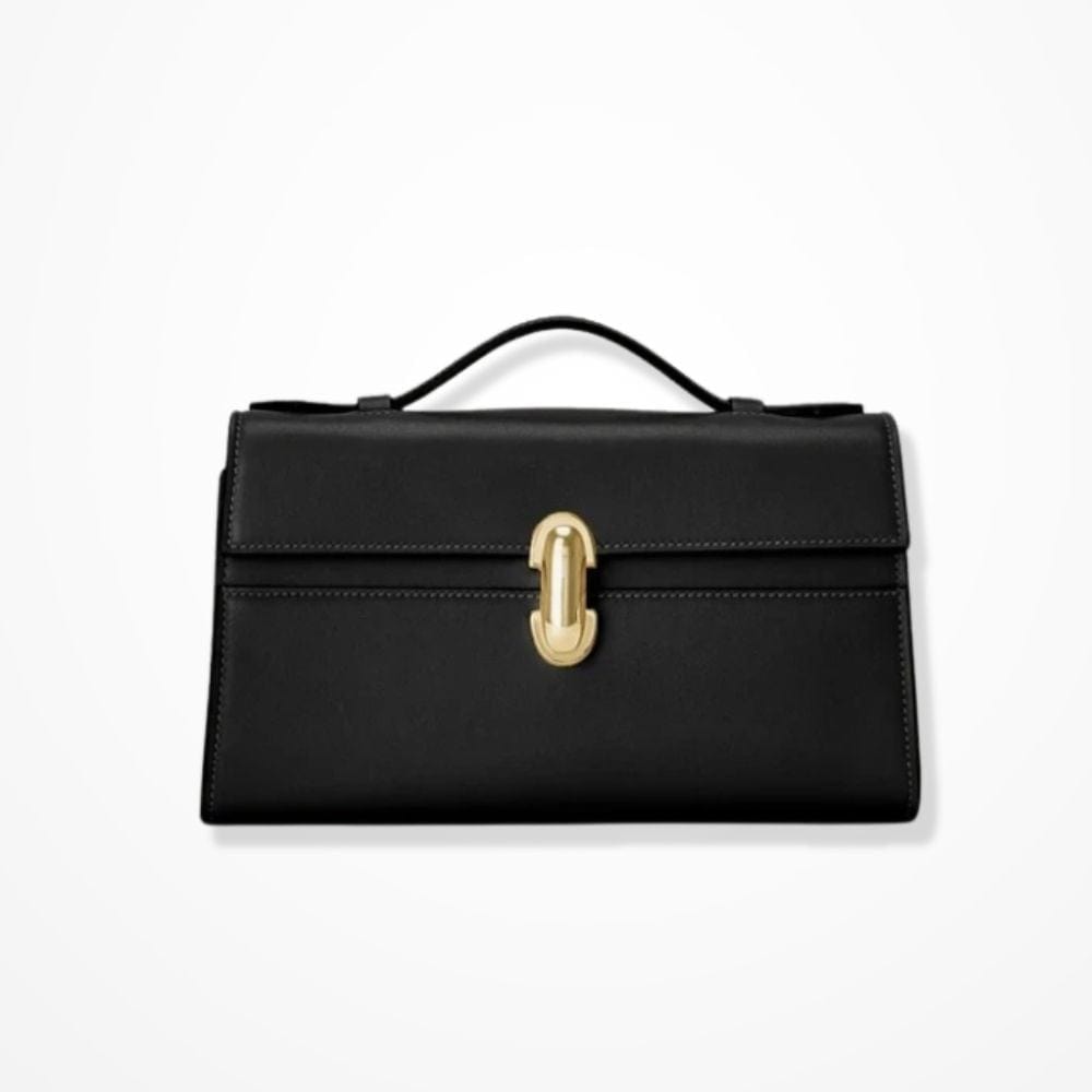 Sac Pochette Cuir Femme  Noir