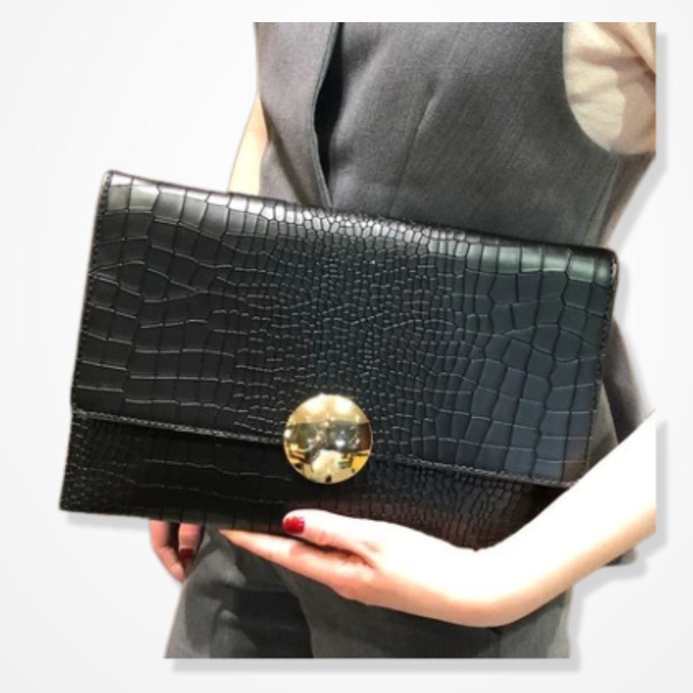 Sac Pochette En Cuir Crocodile 