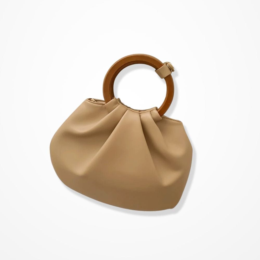 Sac Pochette Femme Cuir  Beige