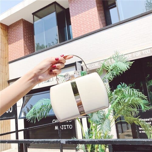 Sac Pochette Femme Tendance - Glam Poché Blanc