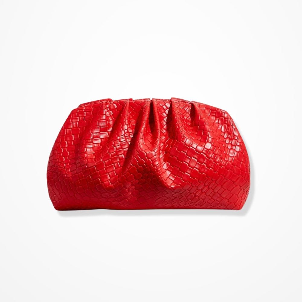 Sac Pochette Or  Rouge