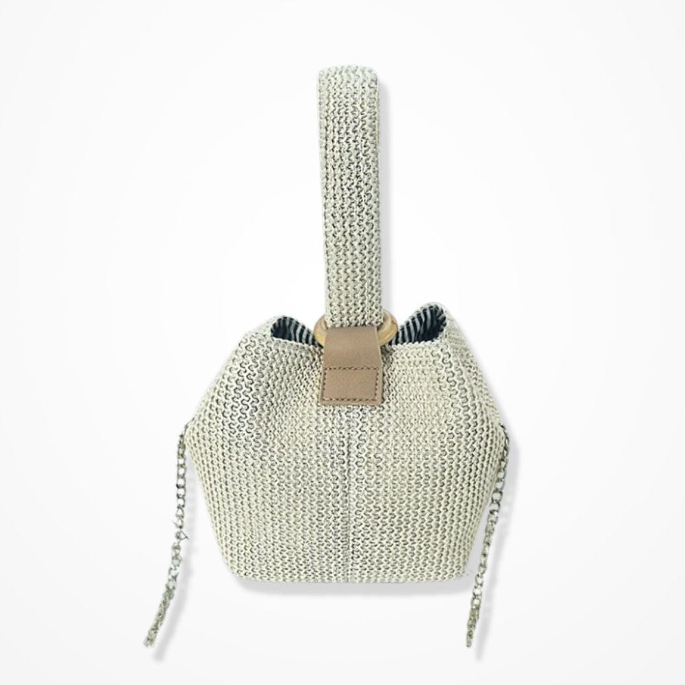 Sac Pochette Paille  Beige