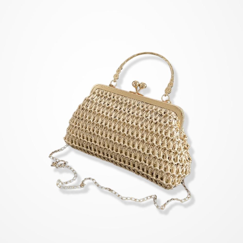 Sac Pochette Paille  Ivoire