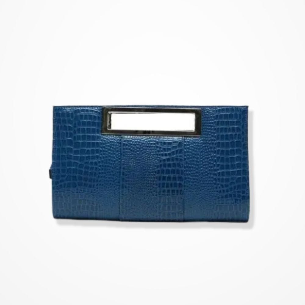 Sac Pochette Serpent  Bleu