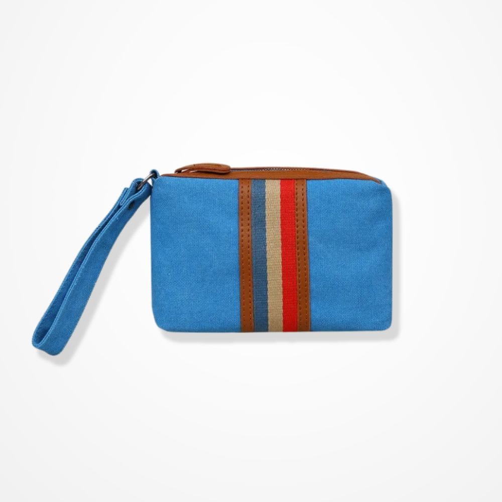 Sac Pochette Toile Homme  Bleu