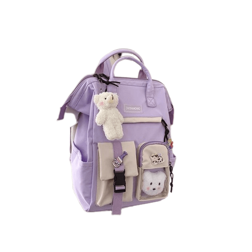 Sacs à Dos Femmes Petit Prix - LuxeDos Violet / Sans pendentif