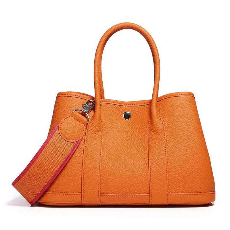 Sacs à Main en Cuir Orange pour Femme - LuxeVibe Orange / 20x8x11cm