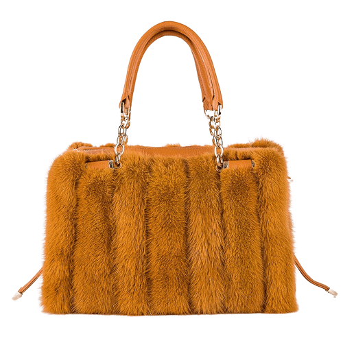 Sacs à Main Femme avec Fausse Fourrure - LuxePeluche Orange