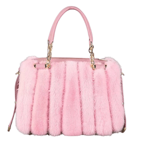 Sacs à Main Femme avec Fausse Fourrure - LuxePeluche Rose